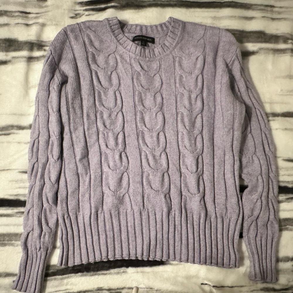 Lavender Cable Knit Sweater
